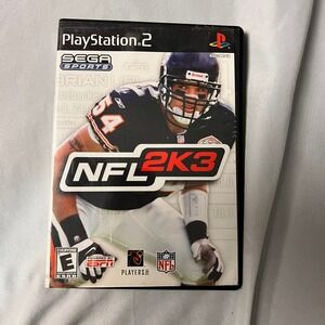 NFL 2K3 Sega Sports Sony PlayStation 2 PS2 Brian Urlacher Football Game CIB